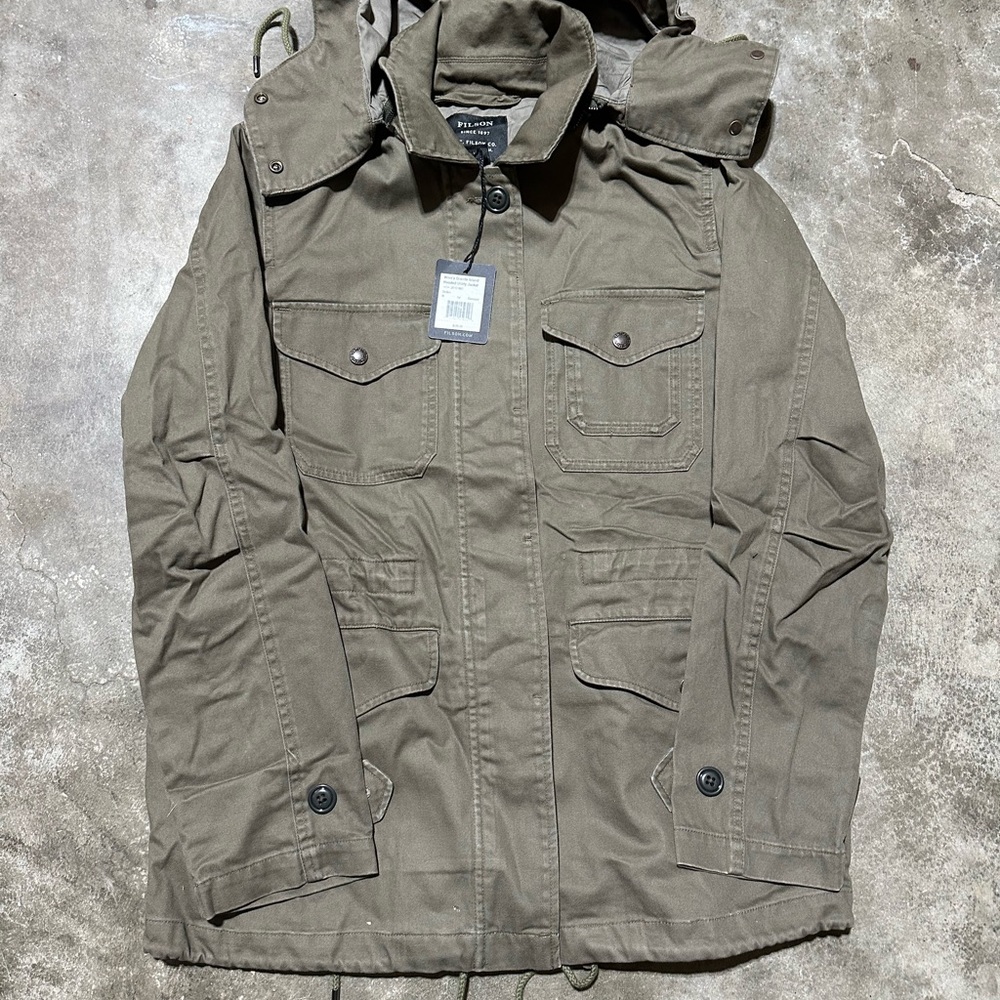 NWT Filson Granit Island Hooded Utility Jacket Green Womens $295